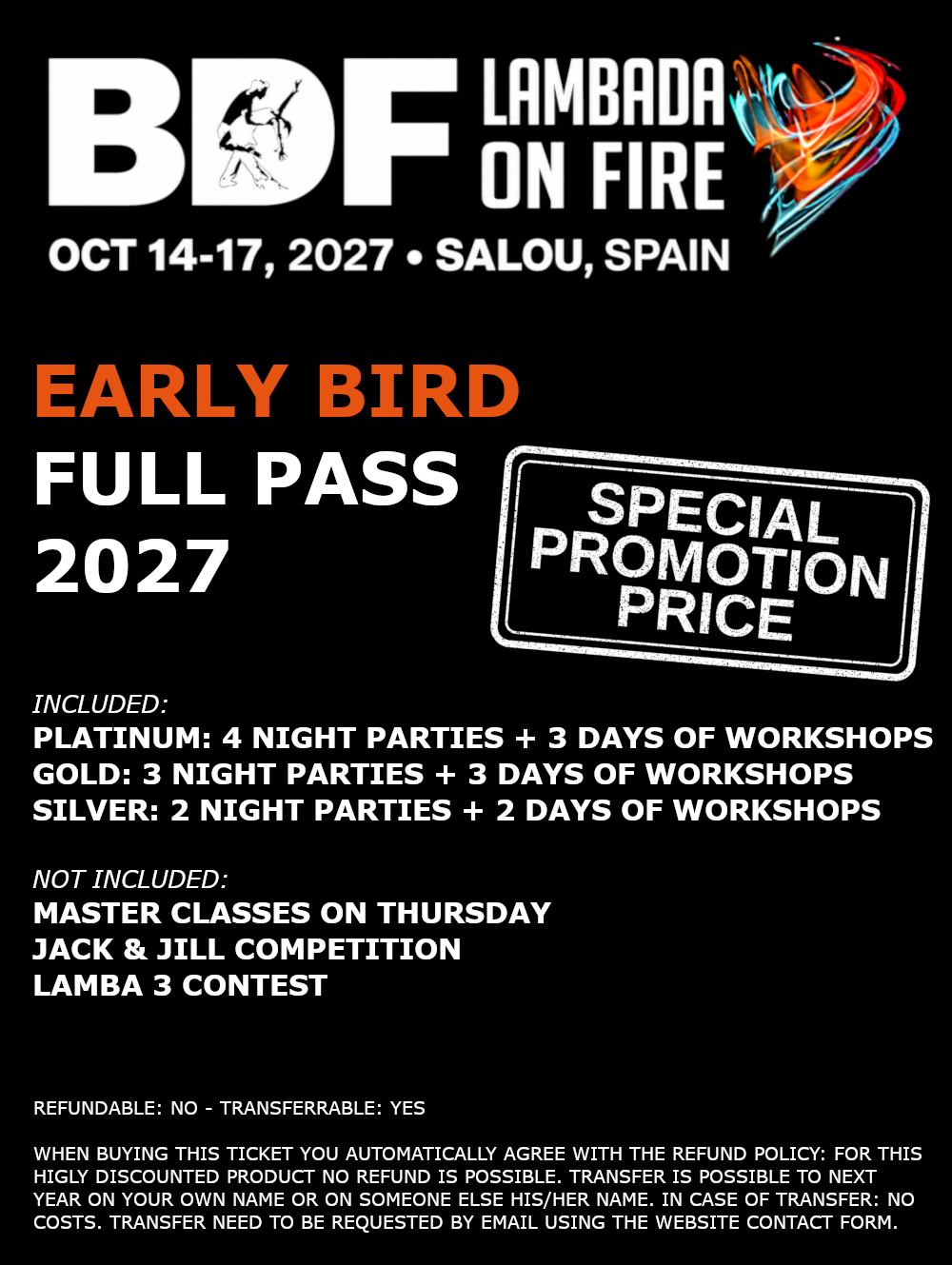 EARLY BIRD FULL PASS (LOF 2027)